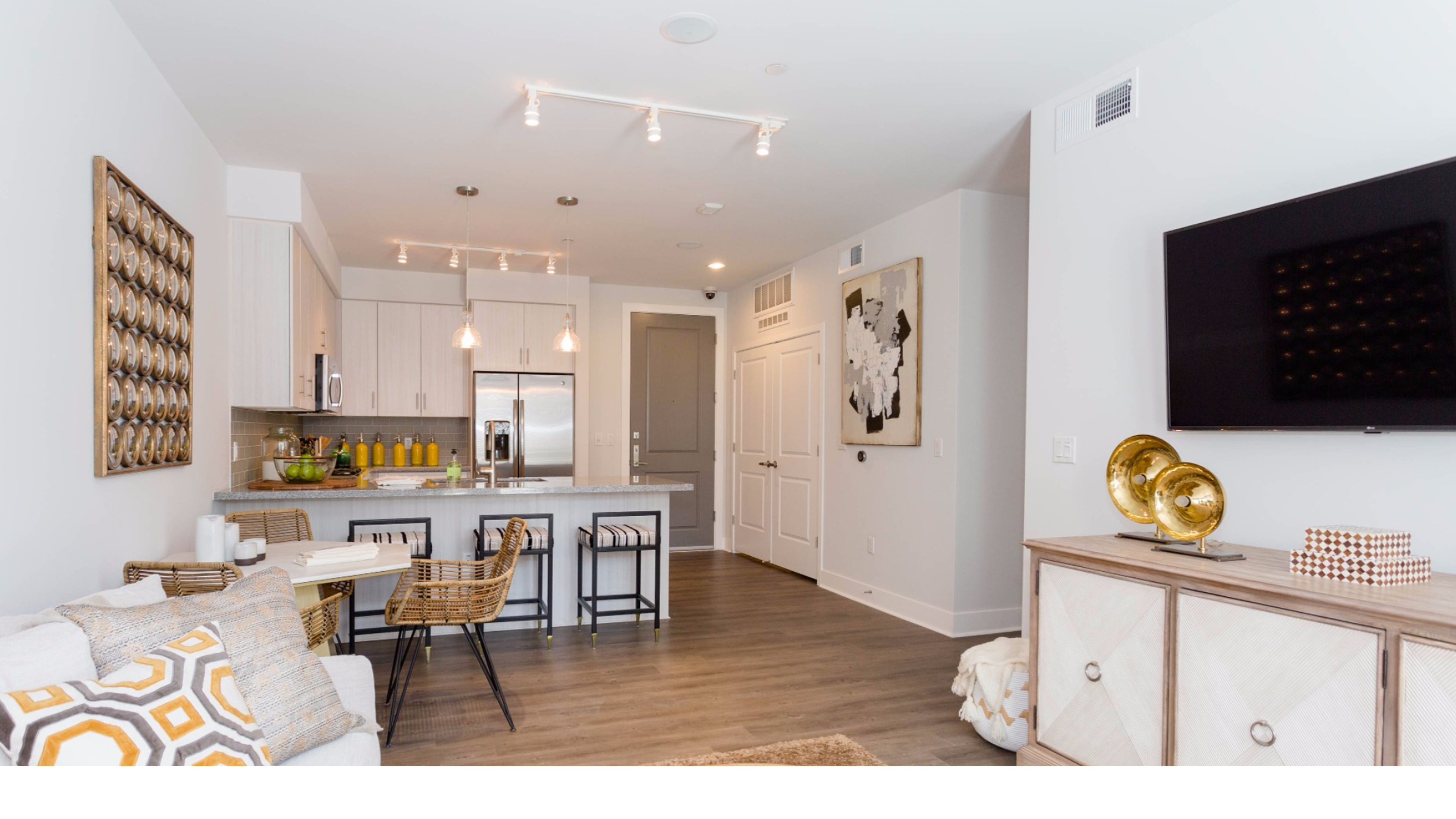 apartment unit interior with open kitchen living area and modern finishes Phoenix Arizona